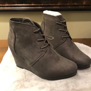 Grey Wedge Heels
